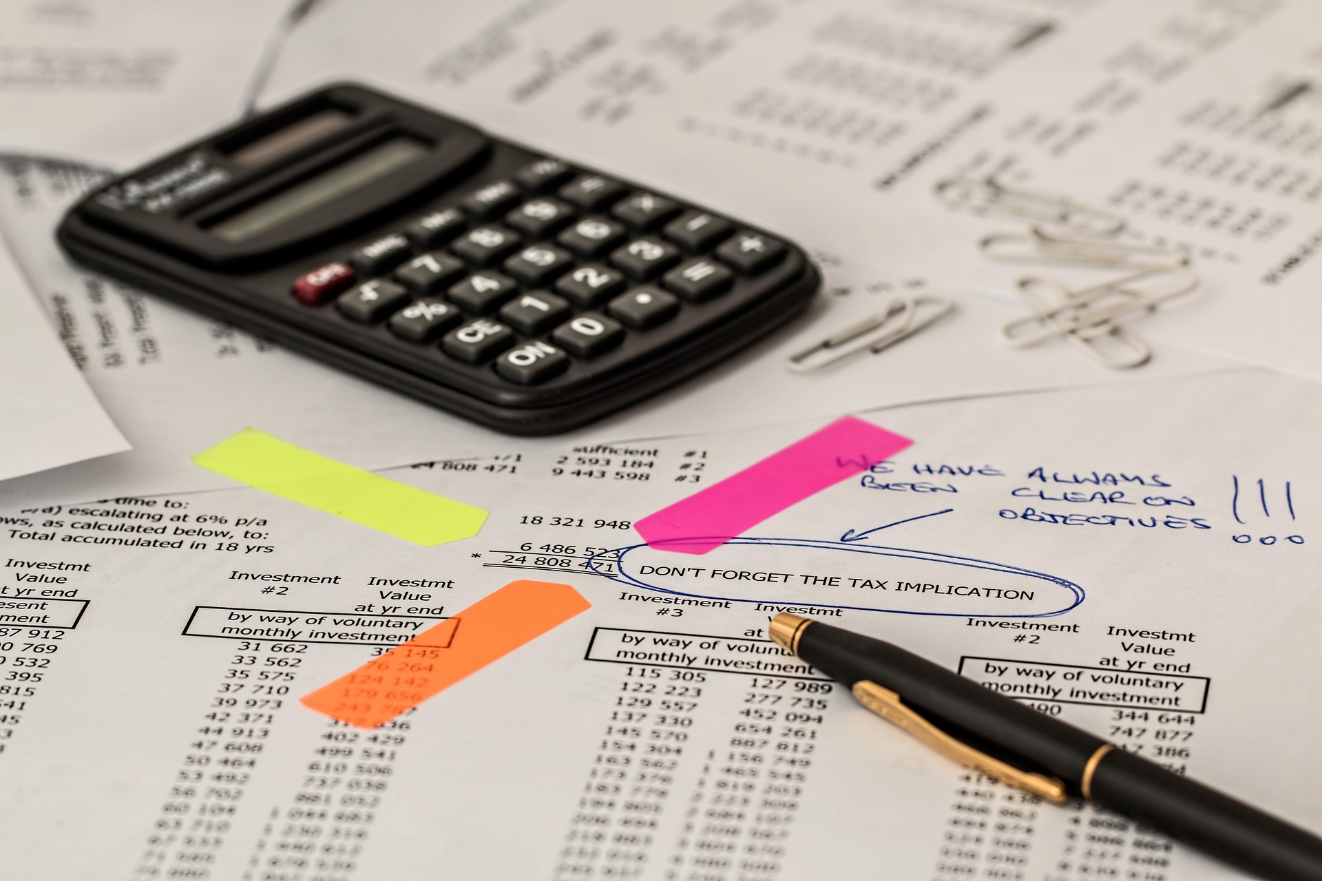 Accounting professional reviewing business documents